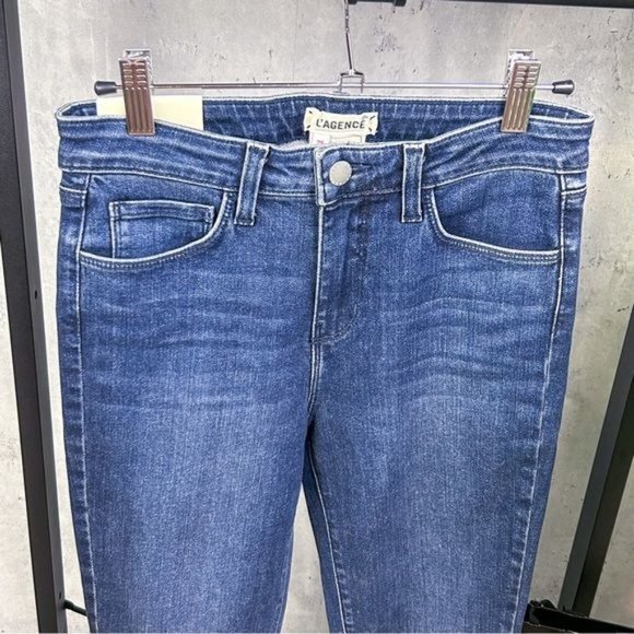 L’AGENCE | Margot High Rise Skinny Leg Ankle Cropped Stretch Jeans in ‘Wilder’ - Picture 6 of 12